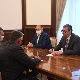 Вучић са Грчићем и представником Синдиката рудара "Колубаре"