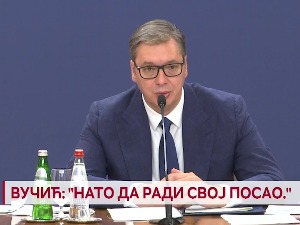 Вучић: "НАТО да ради свој посао."